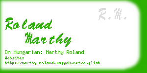 roland marthy business card